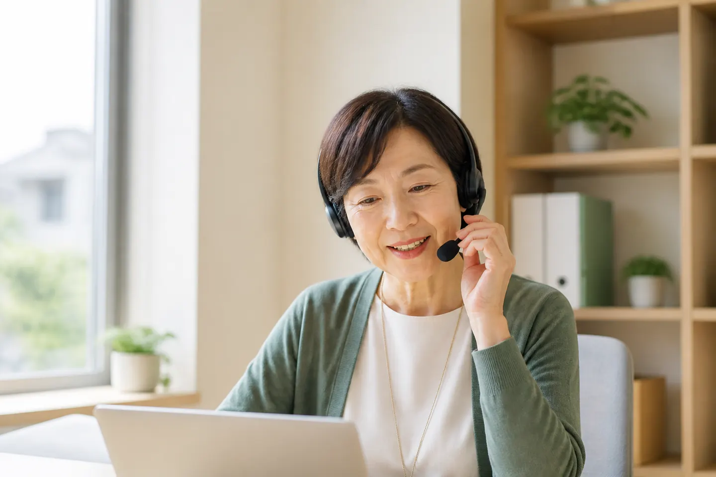 食卓で高齢の親への電話を考える50代女性に関連する生活場面